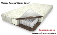 Купить ортопедический матрас Кокос Орто с гарантией и доставкой по Украине Акция • цены со скидкой • отзывы покупателей