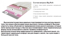 ➤ Ортопедический матрас Big Roll Take&Go ↔ купить матрас Биг Ролл ➭ это разумный выбор для тех, кто заботится о своём здоровье и качестве сна. Он обеспечивает анатомически правильную поддержку позвоночника, снижает нагрузку на мышцы и суставы, способствуя